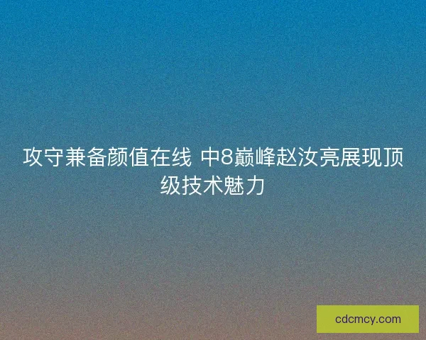 攻守兼备颜值在线 中8巅峰赵汝亮展现顶级技术魅力